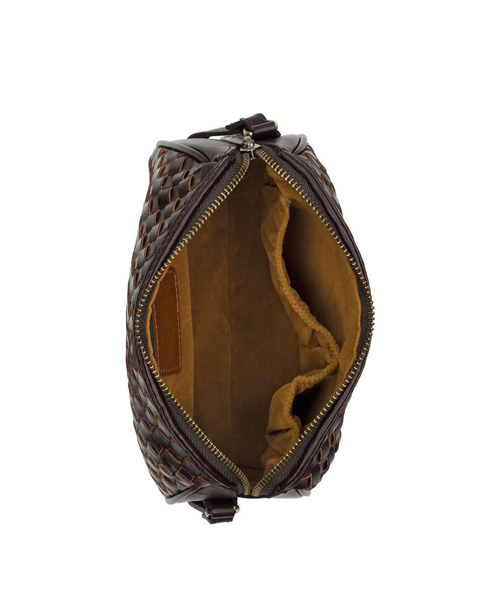 Female - Romy Crossbody - Hand Stained Woven - cognac - by Patricia Nash - View 8 of 10