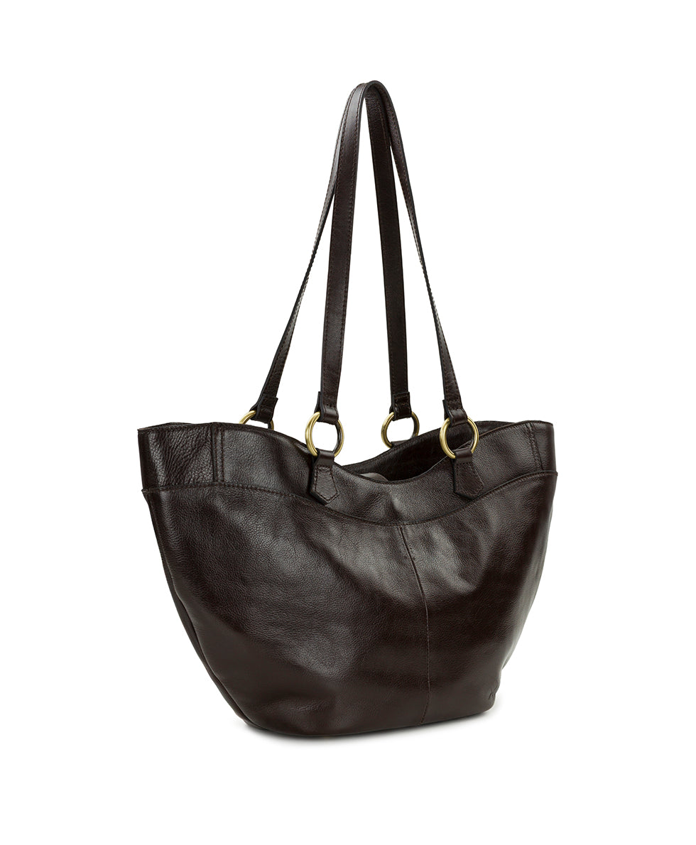Female - Meudon Tote | Rugged Natural Grain | Chocolate - chocolate - by Patricia Nash - View 4 of 5