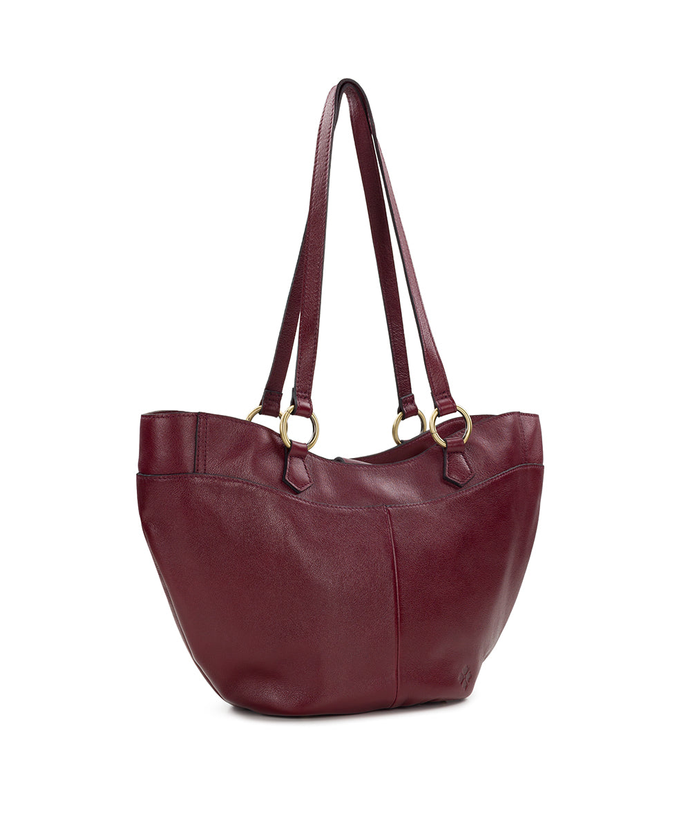 Female - Meudon Satchel | Rugged Natural Grain | Oxblood - oxblood - by Patricia Nash - View 3 of 4