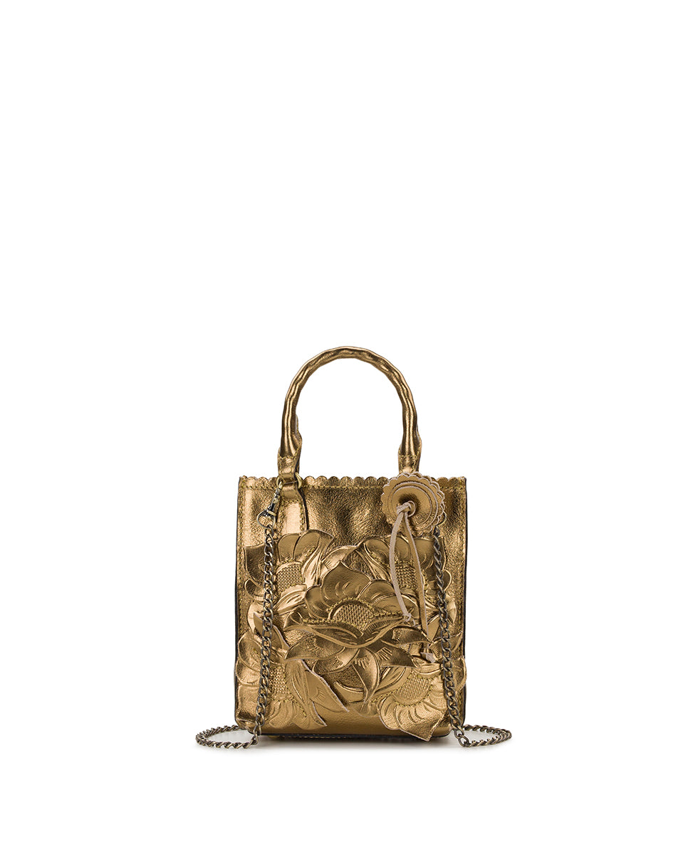 Female - Noella Tote | Cavo Tooled Applique | Antique Broonze - antique bronze - by Patricia Nash - View 1 of 7