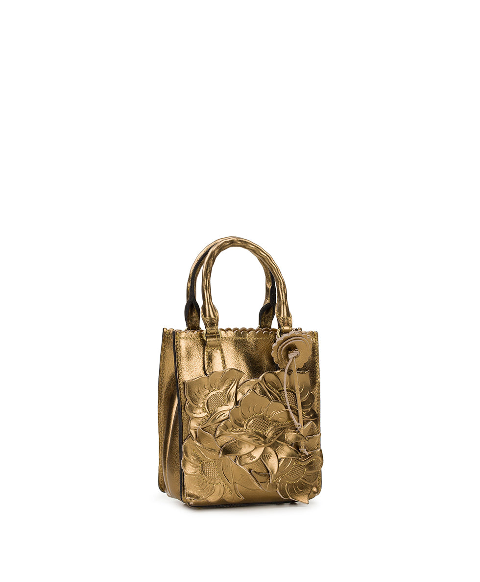 Noella Antique Bronze Tooled Tote | Patricia Nash