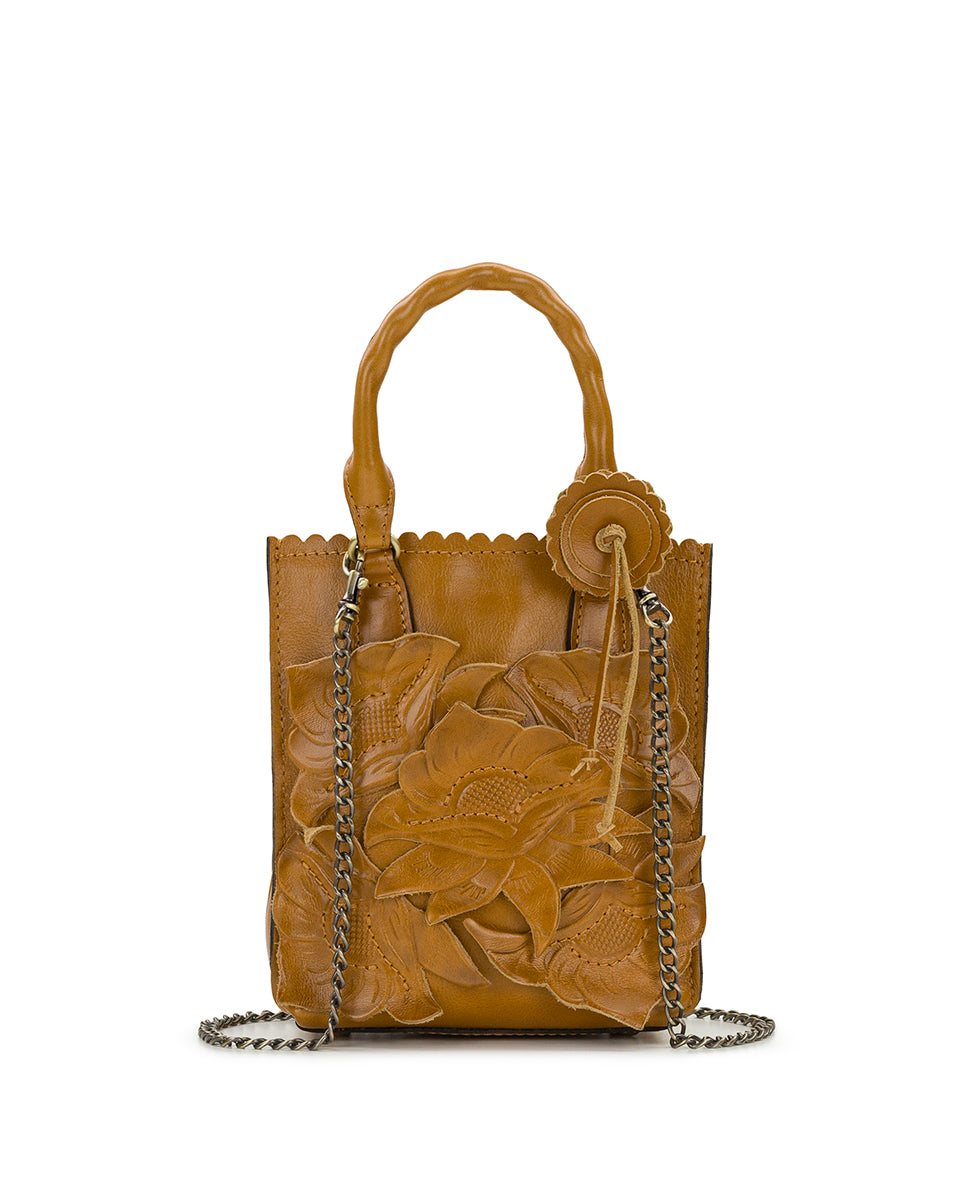 Female - Noella Tote - Cavo Tooled Applique - light tan - by Patricia Nash - View 1 of 11