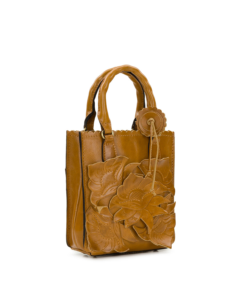 Female - Noella Tote - Cavo Tooled Applique - light tan - by Patricia Nash - View 4 of 11