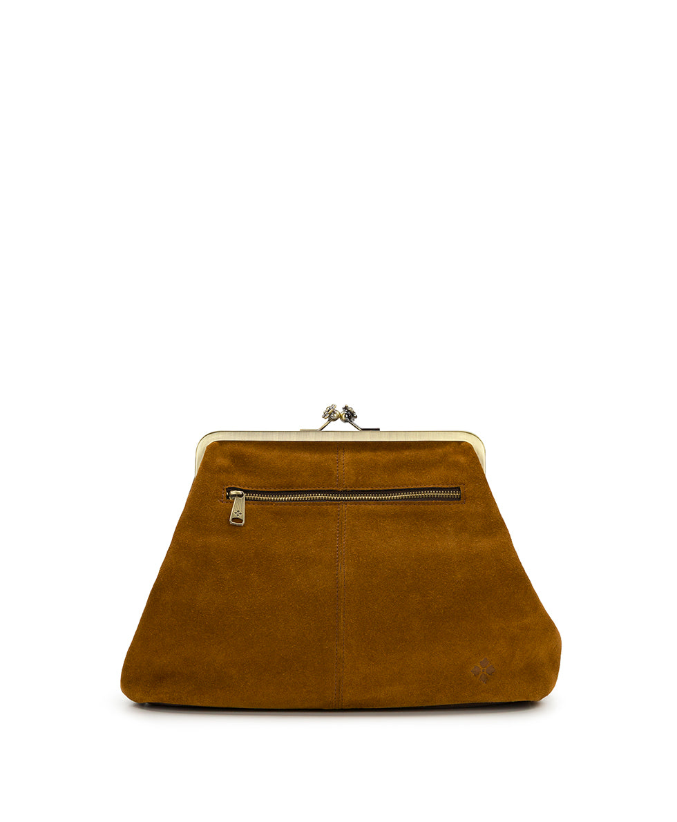 Female - Vivienne Frame Crossbody | Suede Fringe | Cognac - cognac - by Patricia Nash - View 3 of 6