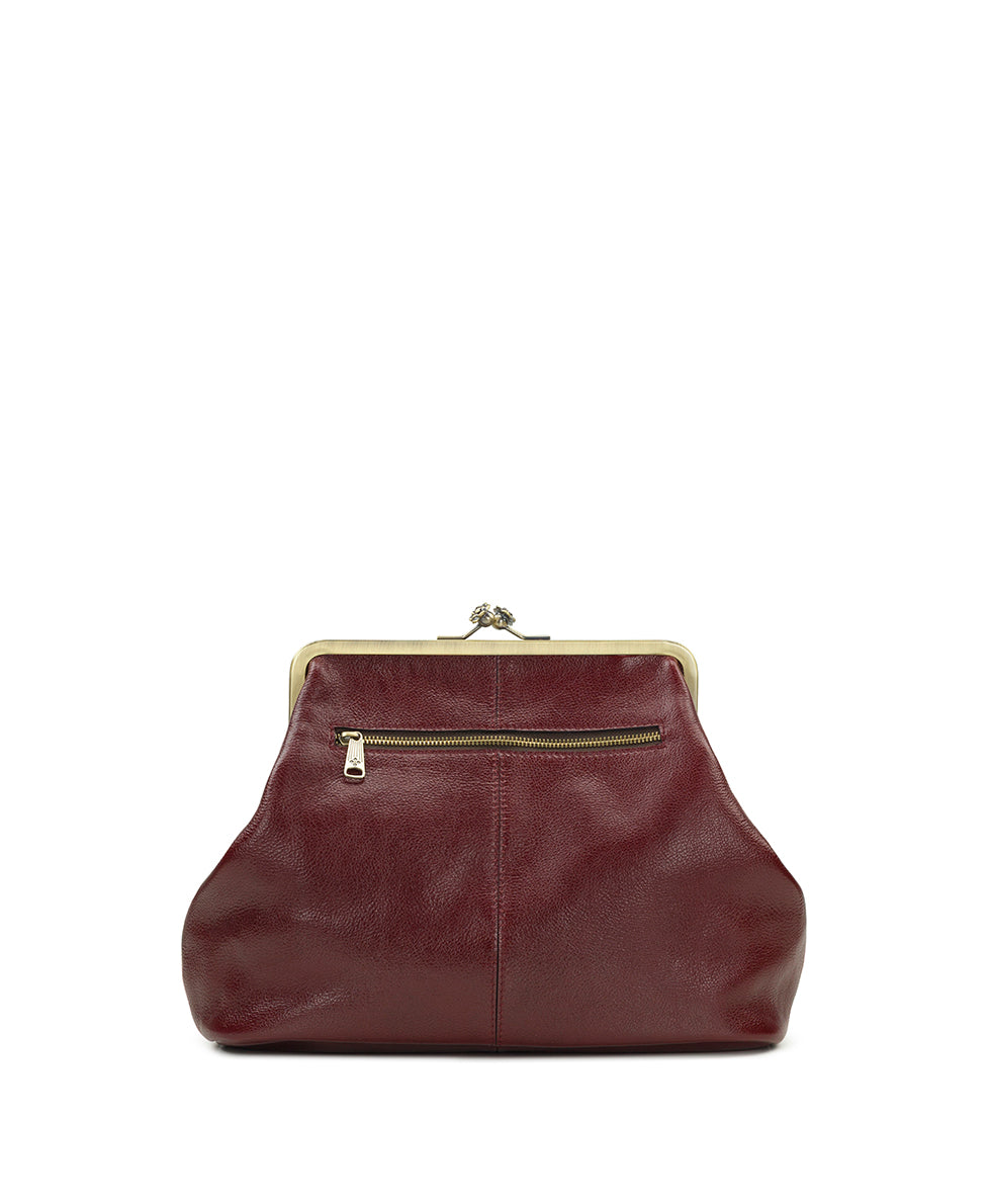 Female - Vivienne Frame Crossbody | Rugged Natural Grain | Oxblood - oxblood - by Patricia Nash - View 2 of 4