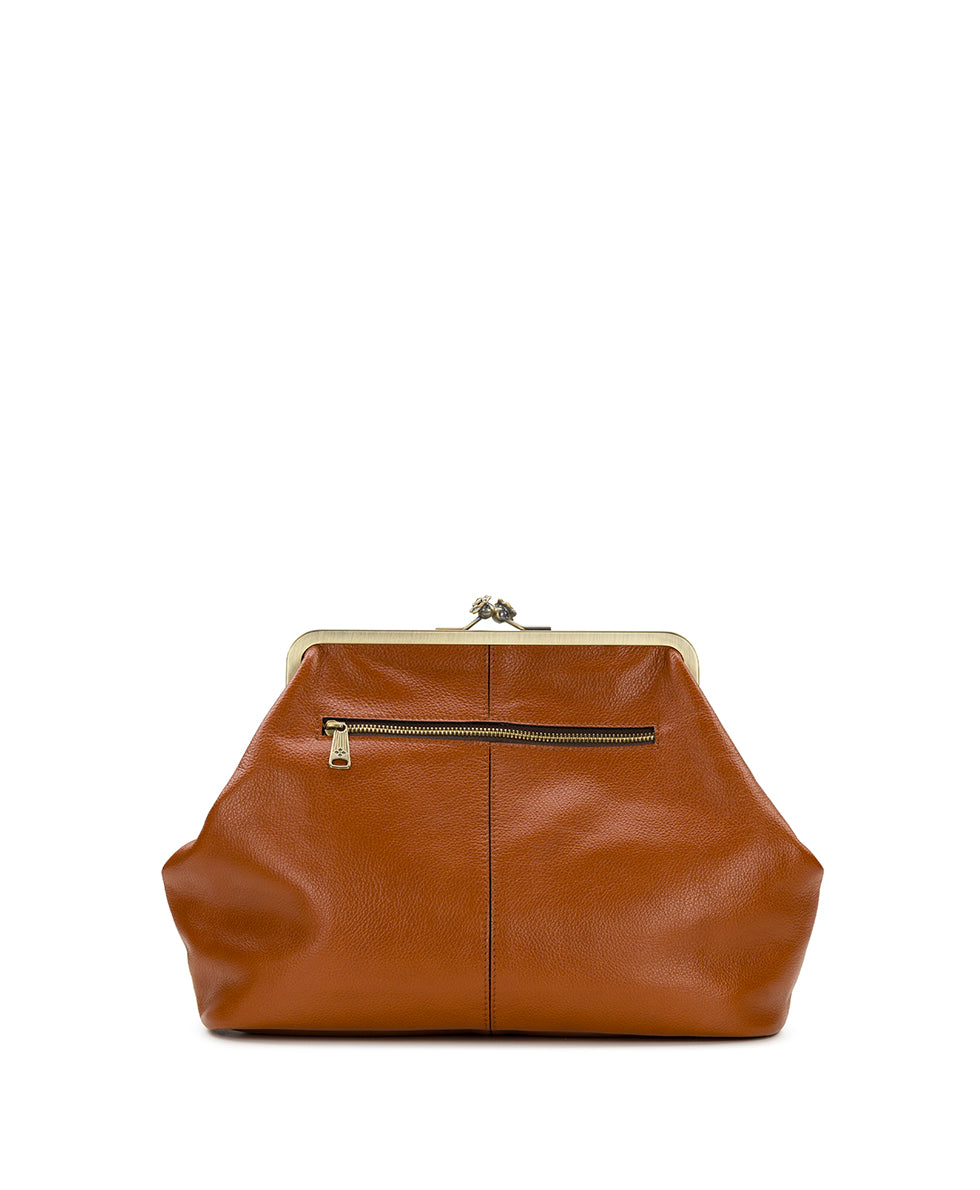 Female - Vivienne Frame Crossbody | Rugged Natural Grain | Cognac - cognac - by Patricia Nash - View 2 of 4