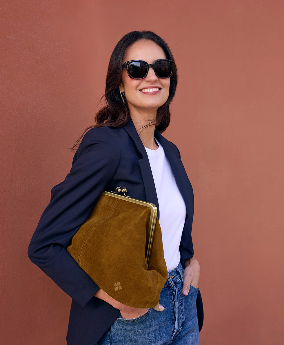 Vivienne Frame | Suede Leather | Cognac | Patricia Nash