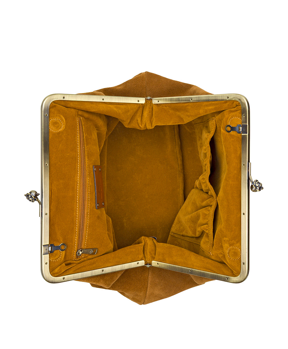 Female - Vivienne Frame | Suede Leather | Cognac - cognac - by Patricia Nash - View 5 of 9