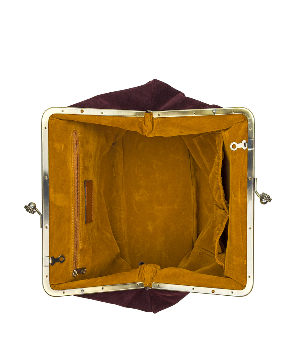 Female - Vivienne Frame| Suede Leather | Plum - leopard - by Patricia Nash - View 4 of 4