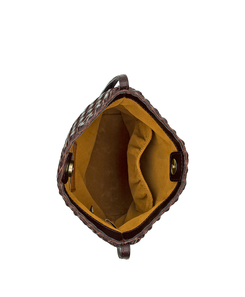 Female - Darcy Crossbody - Hand Stained Woven - cognac - by Patricia Nash - View 5 of 17