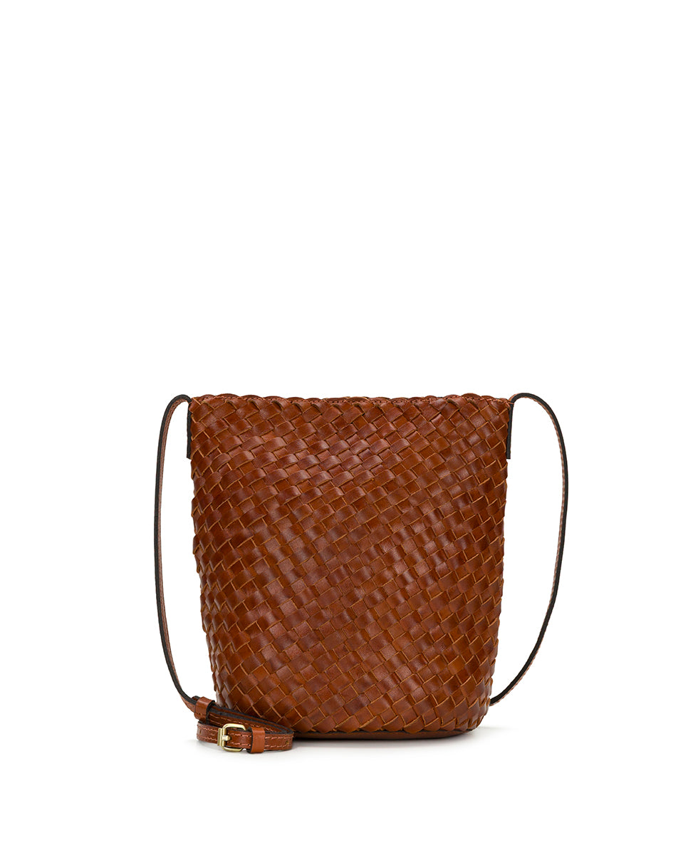 Female - Darcy Crossbody - Hand Stained Woven - cognac - by Patricia Nash - View 6 of 17