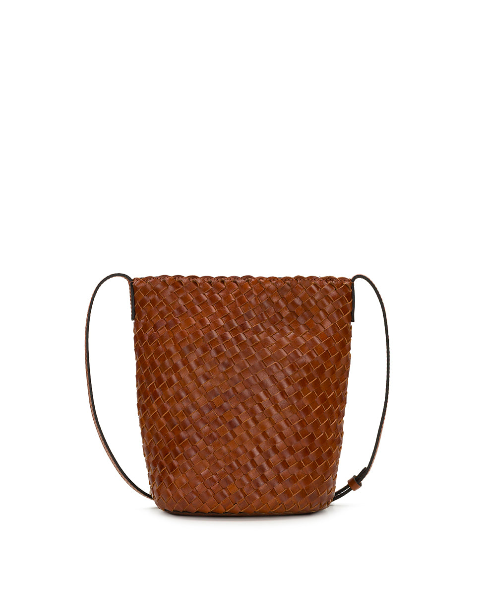 Female - Darcy Crossbody - Hand Stained Woven - cognac - by Patricia Nash - View 7 of 17