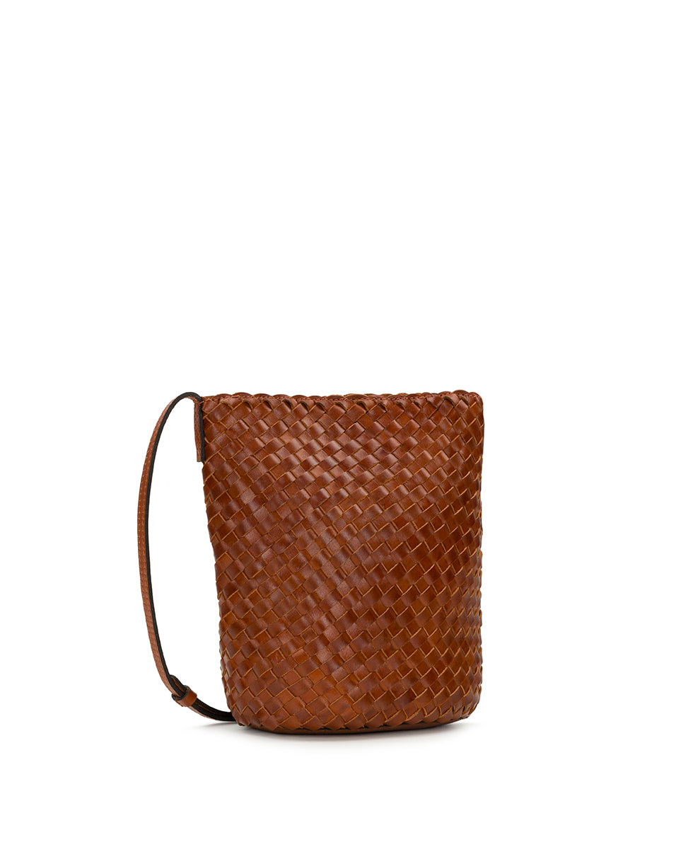 Female - Darcy Crossbody - Hand Stained Woven - cognac - by Patricia Nash - View 8 of 17