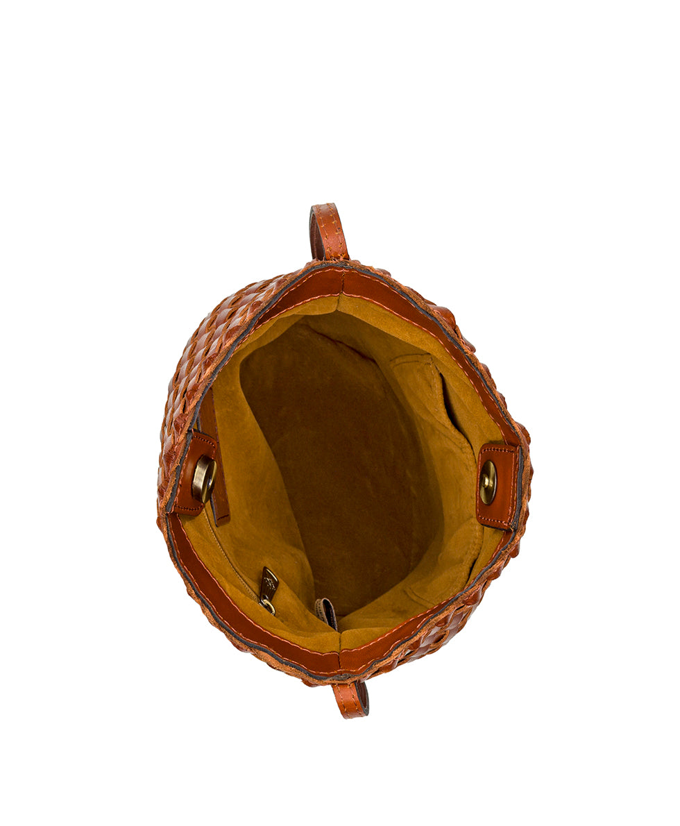 Female - Darcy Crossbody - Hand Stained Woven - cognac - by Patricia Nash - View 10 of 17