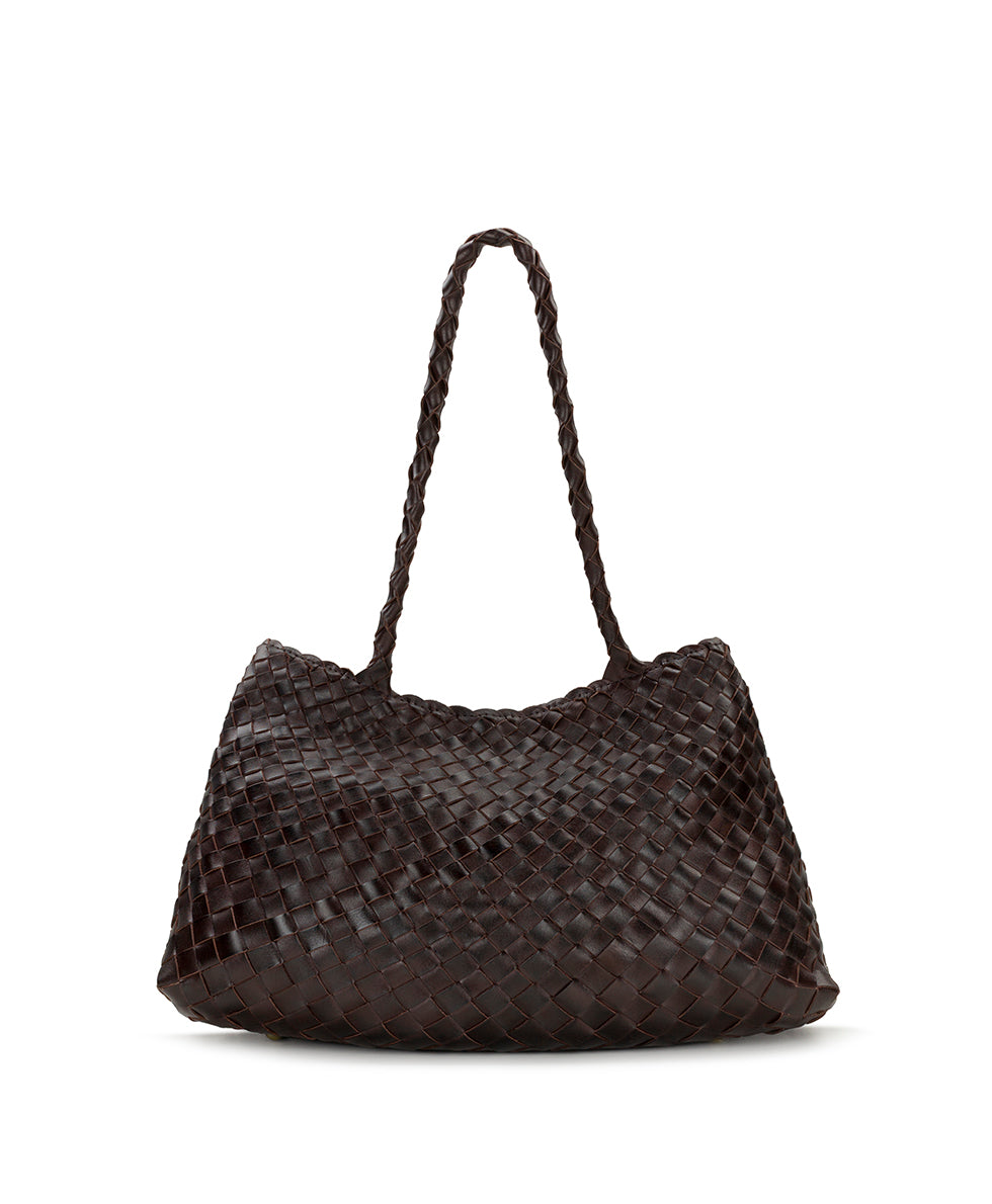 Female - Cheri Large Satchel - Hand Stained Woven - cognac - by Patricia Nash - View 2 of 14