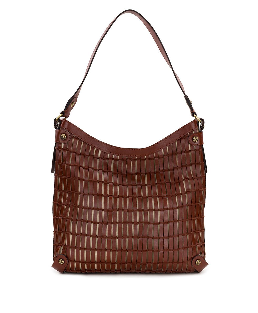 Female - Lyana Slouchy Shoulder Bag - Specialty Woven Leather - toast - by Patricia Nash - View 1 of 5