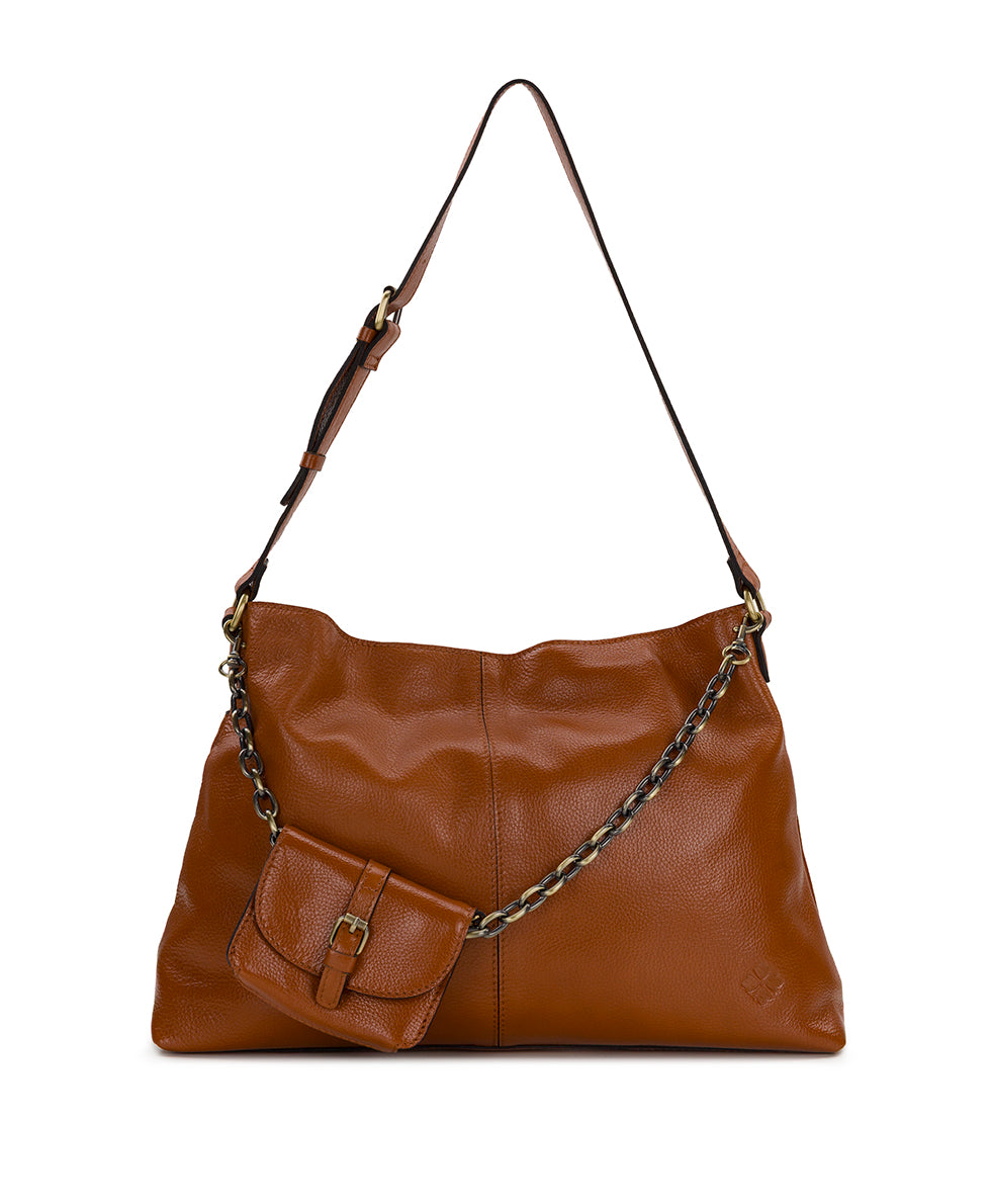 Female - Liora Slouchy Tote - Rugged Natural Grain Leather - cognac - by Patricia Nash - View 1 of 14