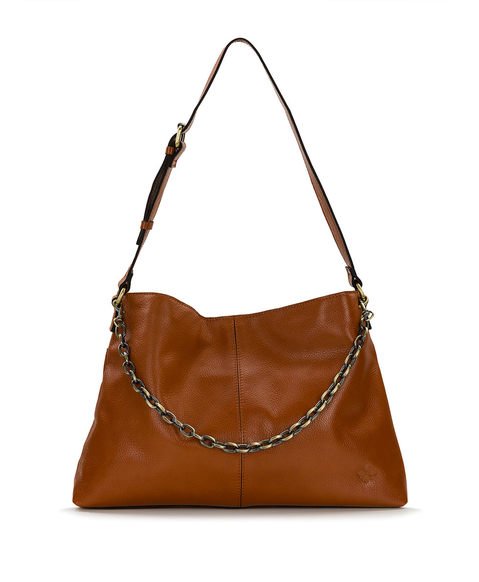 Female - Liora Slouchy Tote - Rugged Natural Grain Leather - cognac - by Patricia Nash - View 2 of 14