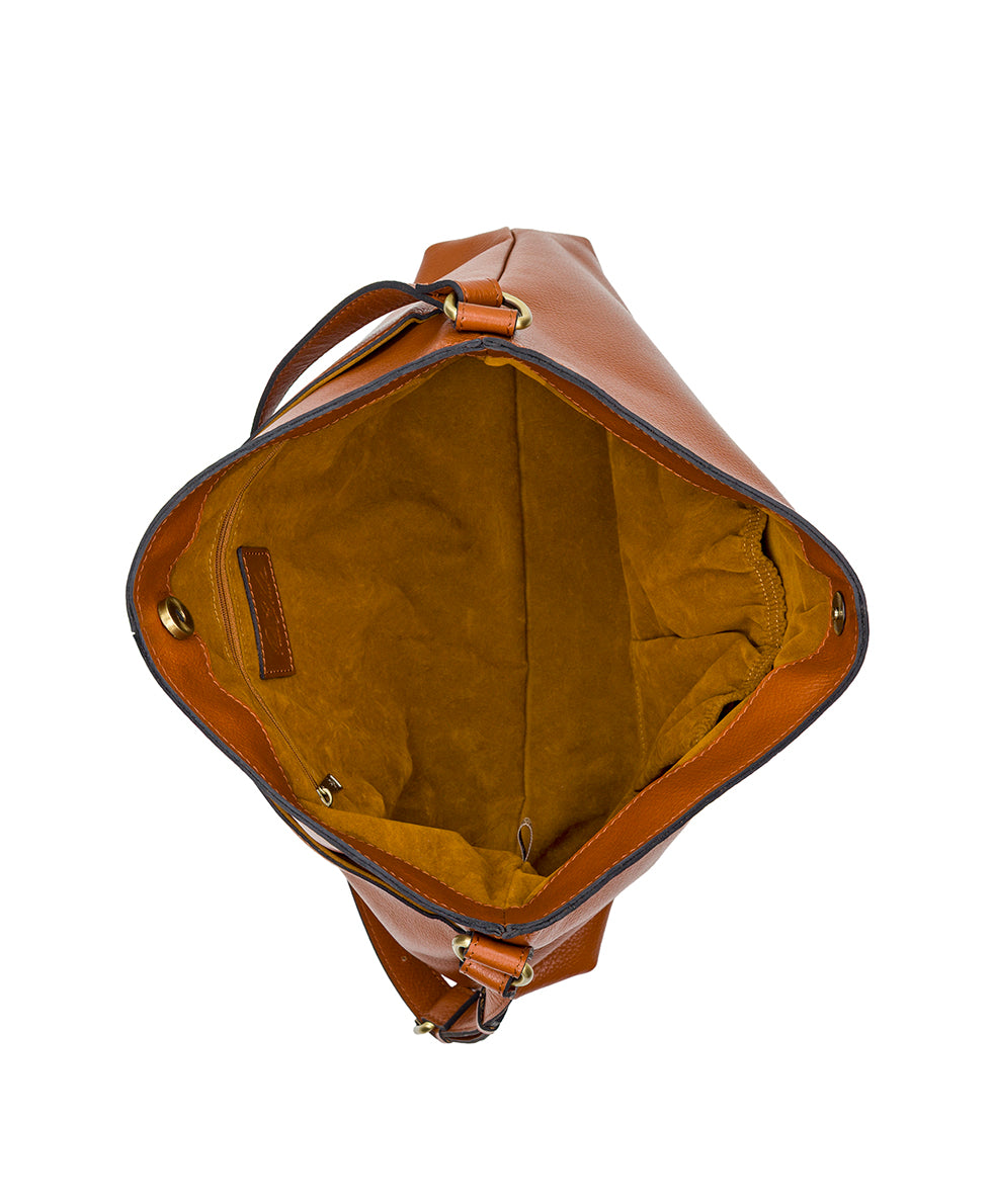 Female - Liora Slouchy Tote - Rugged Natural Grain Leather - cognac - by Patricia Nash - View 11 of 14