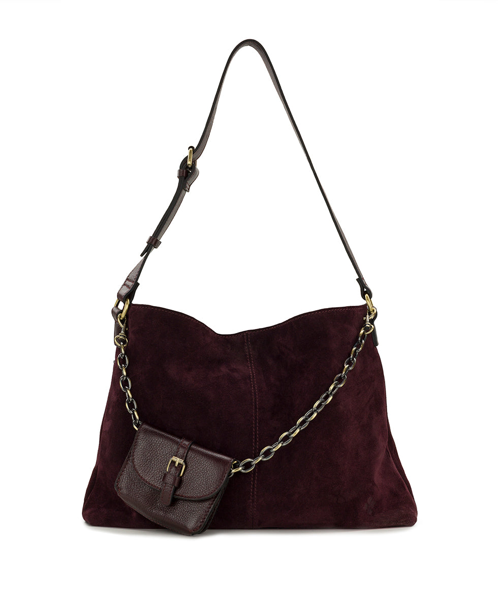Female - Liora Slouchy Tote | Suede Leather | Plum - plum - by Patricia Nash - View 1 of 9