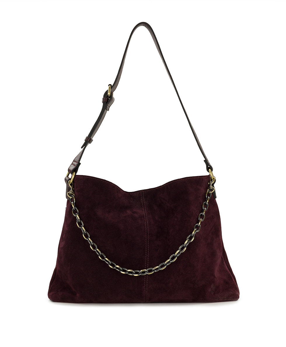 Female - Liora Slouchy Tote | Suede Leather | Plum - plum - by Patricia Nash - View 2 of 9