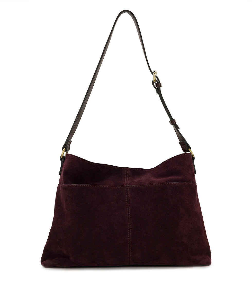 Female - Liora Slouchy Tote | Suede Leather | Plum - plum - by Patricia Nash - View 4 of 9