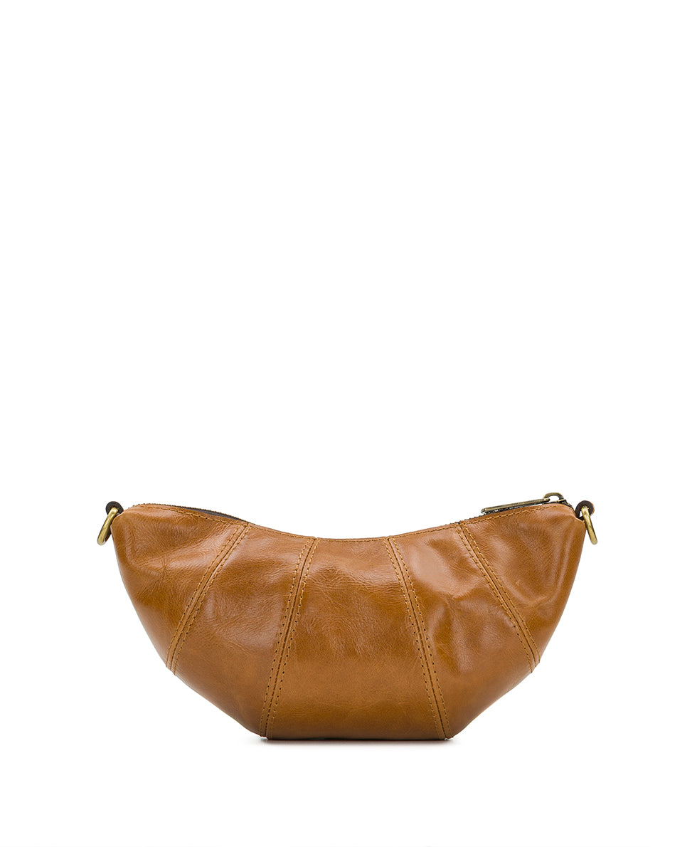 Female - Croissant Crossbody - Vintage Glazed Leather - light tan - by Patricia Nash - View 2 of 4