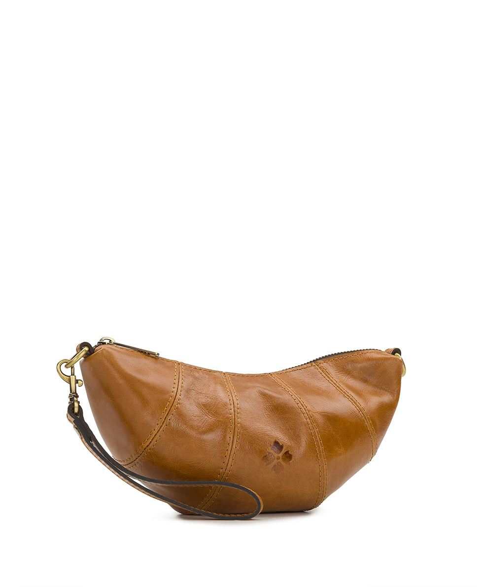 Female - Croissant Crossbody - Vintage Glazed Leather - light tan - by Patricia Nash - View 3 of 4