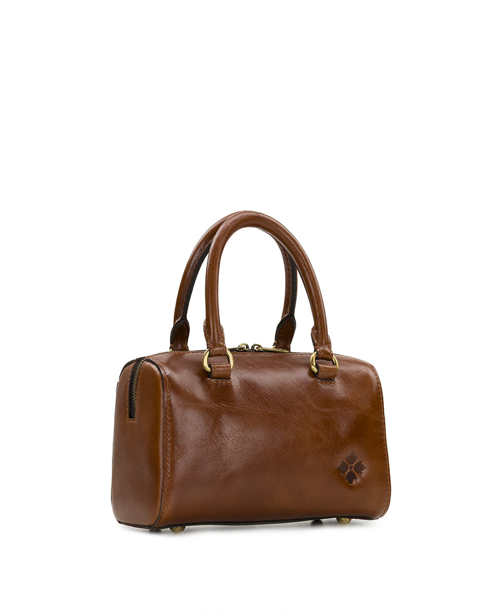 Female - Rodez Satchel with Scarf - Vintage Distressed - cognac - by Patricia Nash - View 3 of 13