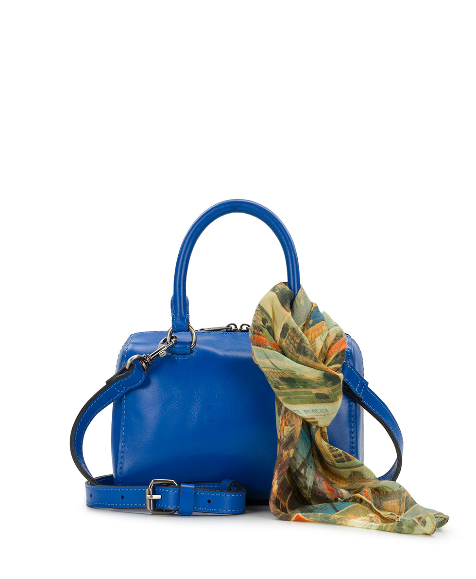 Female - Rodez Satchel with Scarf - Vintage Distressed - cognac - by Patricia Nash - View 6 of 13