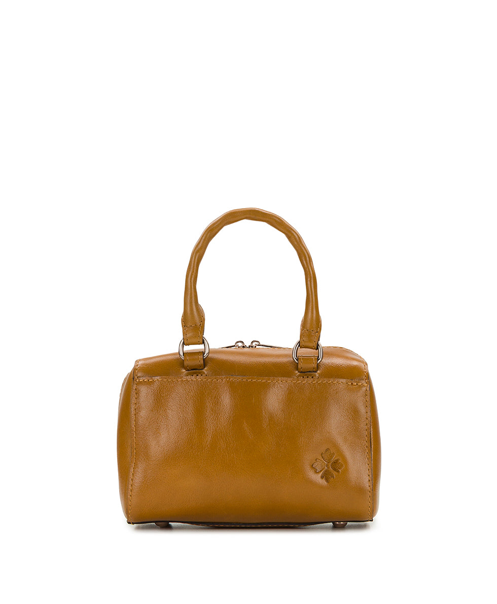 Female - Rodez Satchel -  Vintage Distressed Metallic Woven - light tan - by Patricia Nash - View 3 of 7