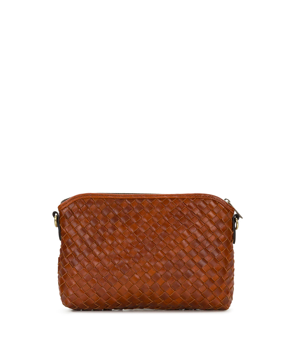 Female - Sevran Crossbody - Hand Stained Woven - cognac - by Patricia Nash - View 6 of 12