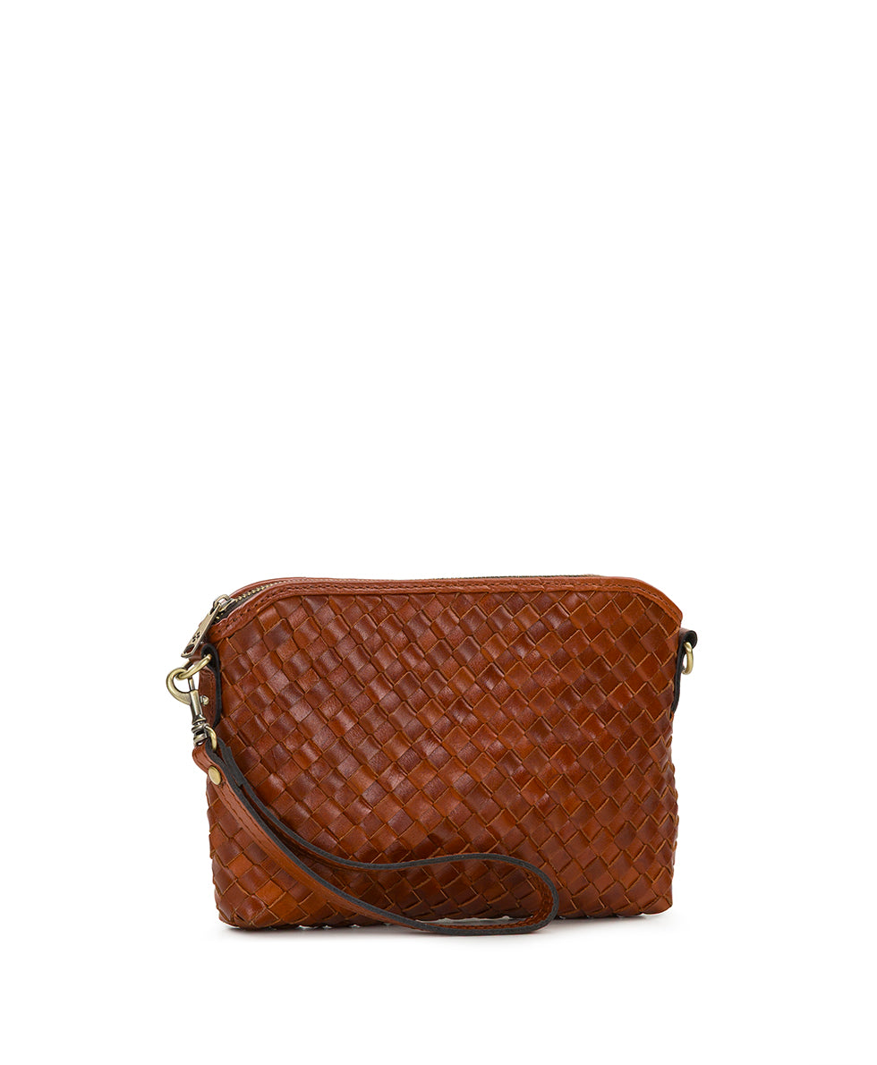 Female - Sevran Crossbody - Hand Stained Woven - cognac - by Patricia Nash - View 7 of 12