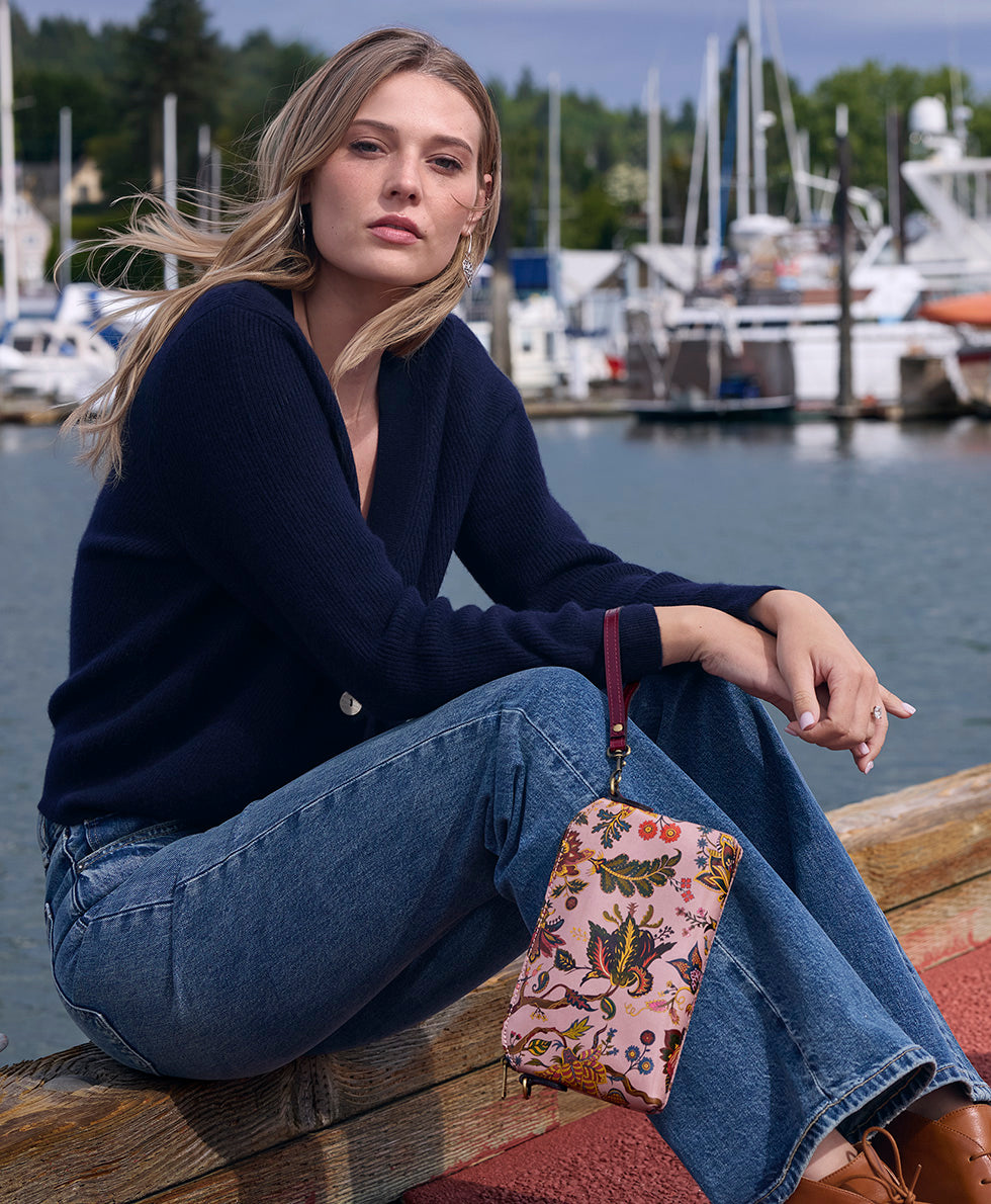 Female - Sevran Crossbody | Danish Floral Tapestry  | Danish Floral Tapestry - danish floral tapestry - by Patricia Nash - View 6 of 6