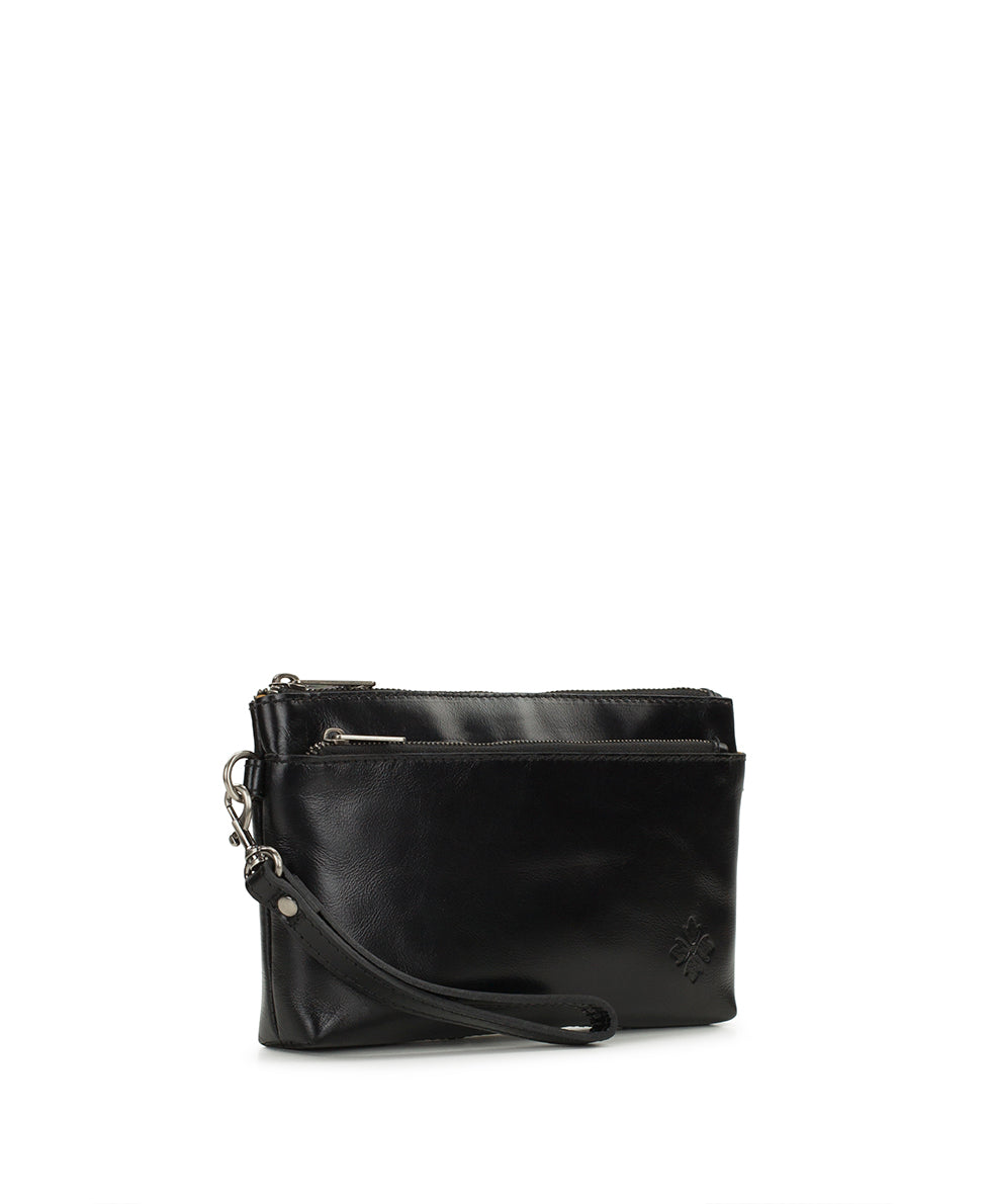 Female - Mignon Wristlet Crossbody | Vintage Distressed | Black - black - by Patricia Nash - View 3 of 4