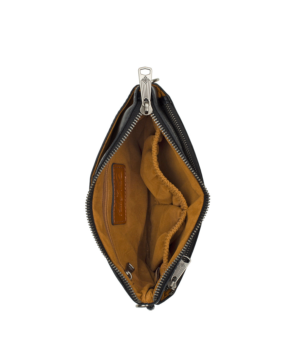 Female - Mignon Wristlet Crossbody | Vintage Distressed | Black - black - by Patricia Nash - View 4 of 4