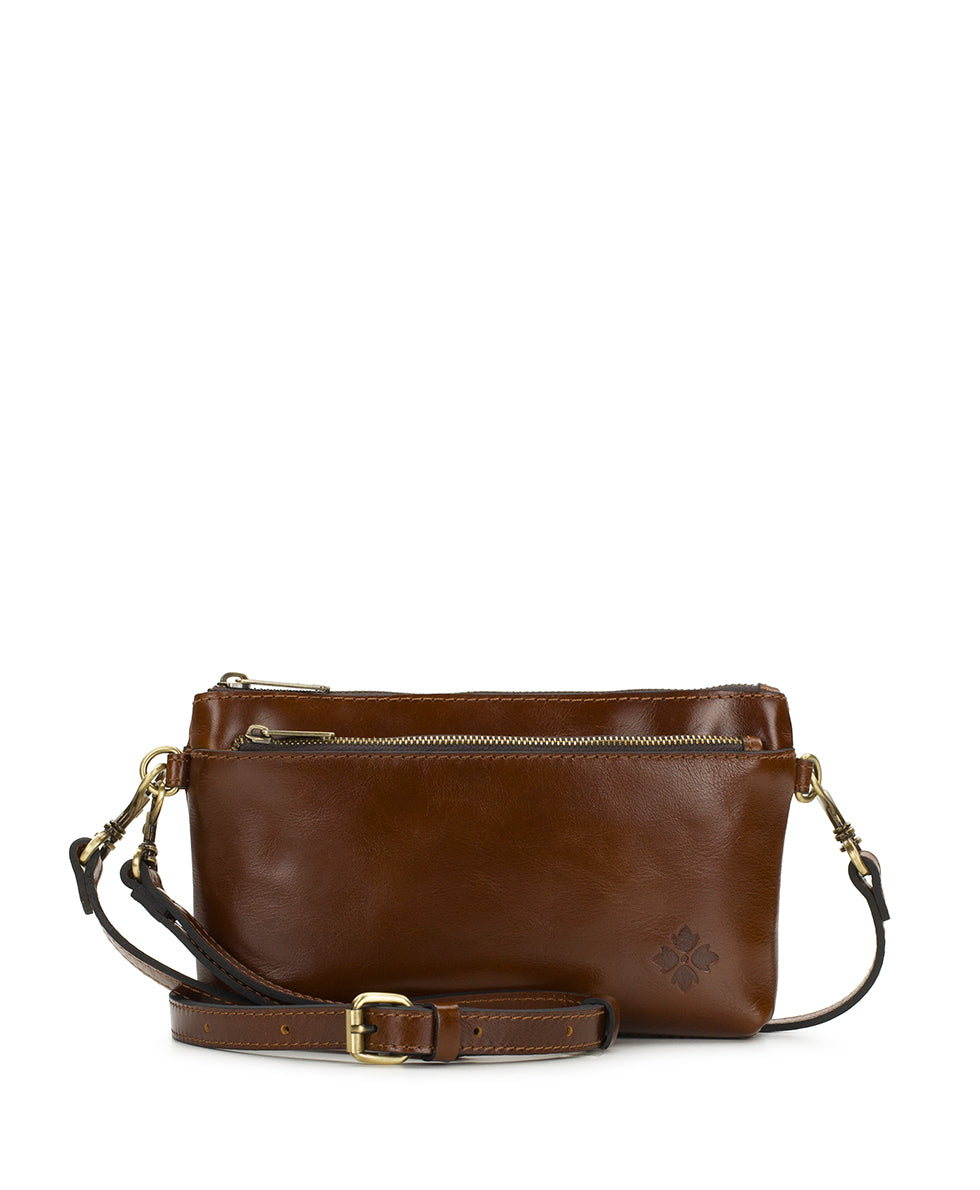 Female - Mignon Wristlet Crossbody | Vintage Distressed | Cognac - cognac - by Patricia Nash - View 1 of 4