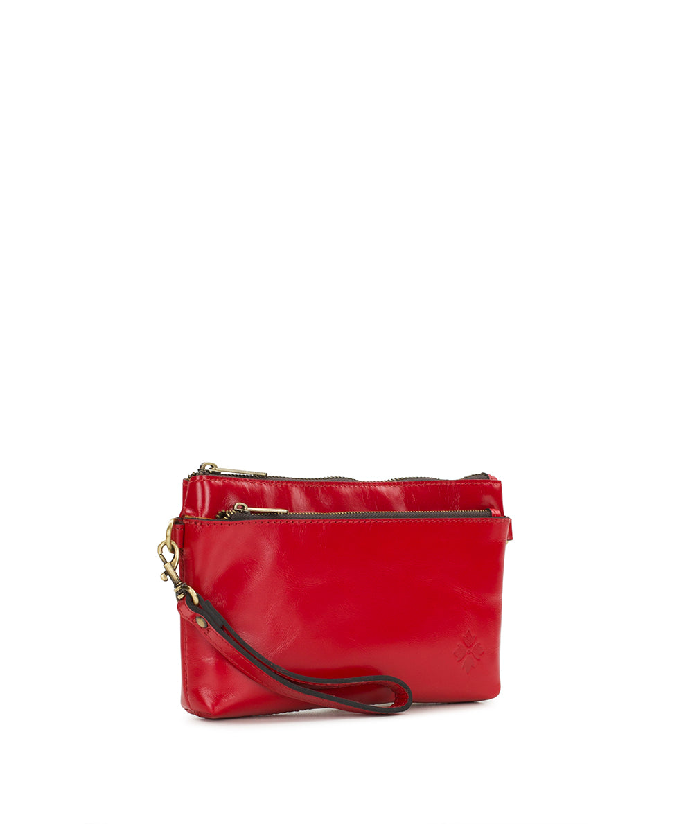 Female - Mignon Wristlet Crossbody | Vintage Distressed | Strawberry - strawberry - by Patricia Nash - View 3 of 4