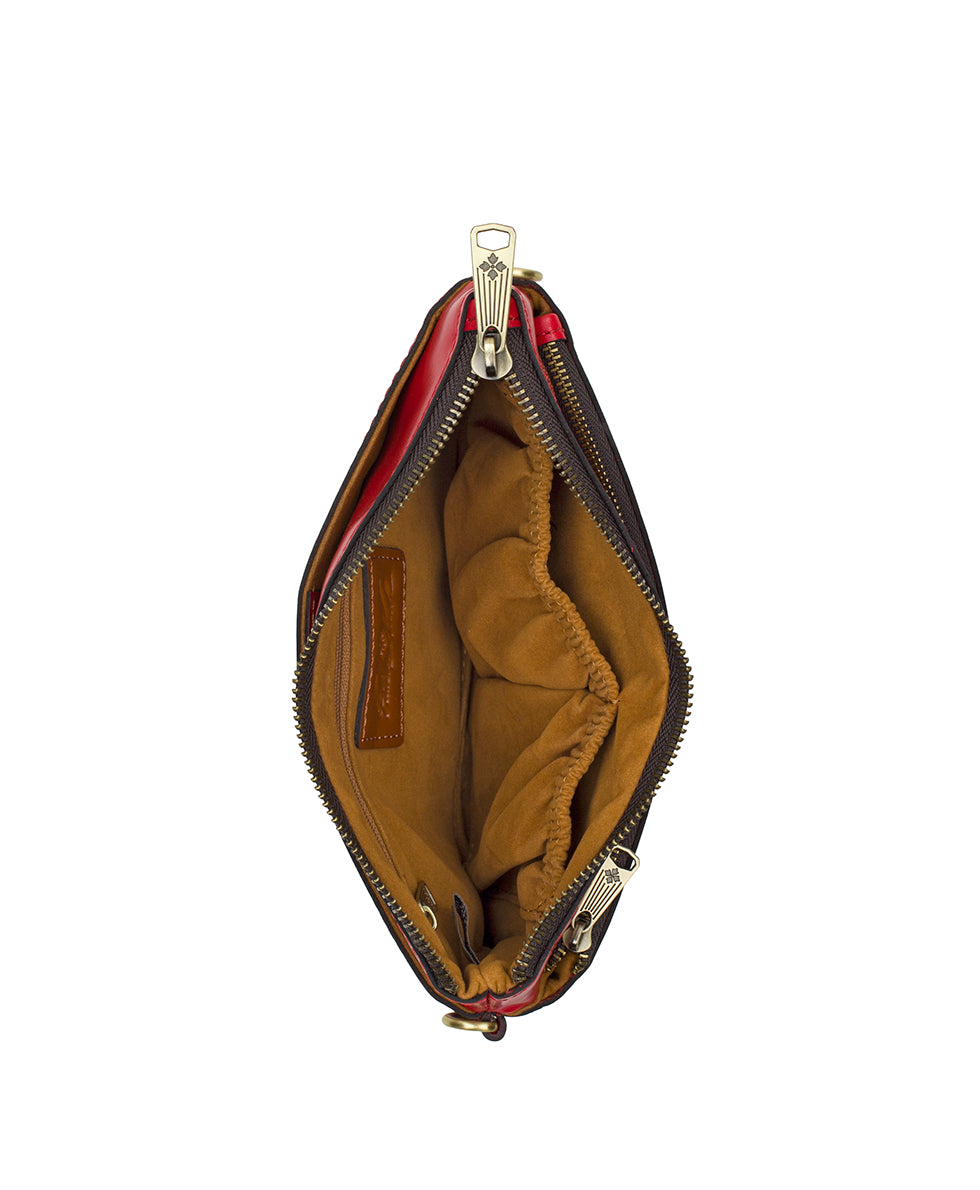 Female - Mignon Wristlet Crossbody | Vintage Distressed | Strawberry - strawberry - by Patricia Nash - View 4 of 4