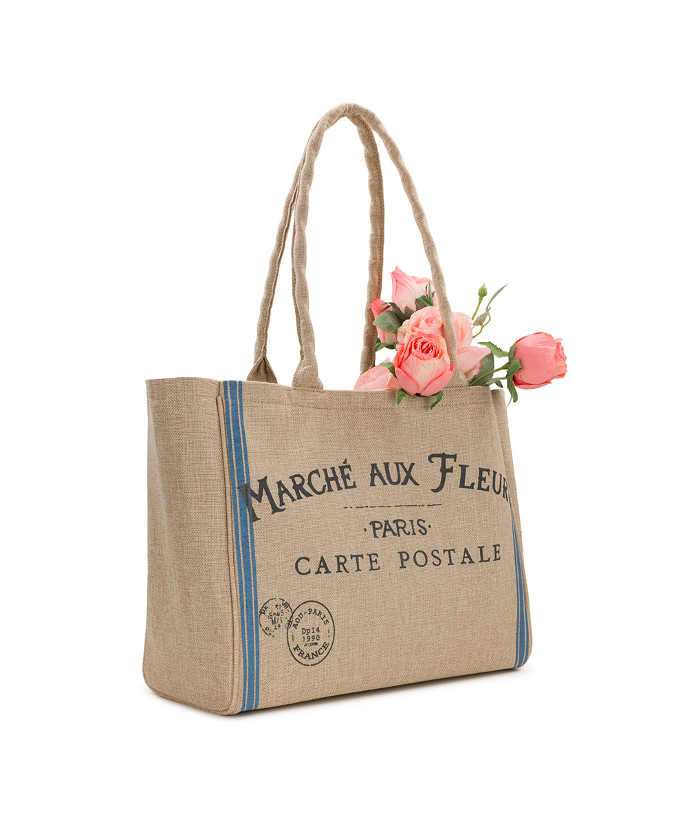 Female - Parisian Market Tote - Specialty Woven - natural - by Patricia Nash - View 5 of 7