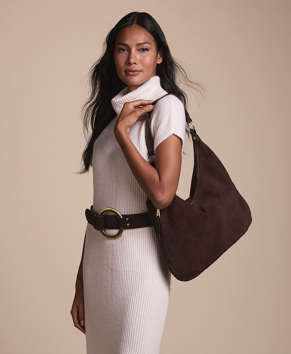 Female - Esther Hobo | Suede Leather | Plum - plum - by Patricia Nash - View 2 of 5