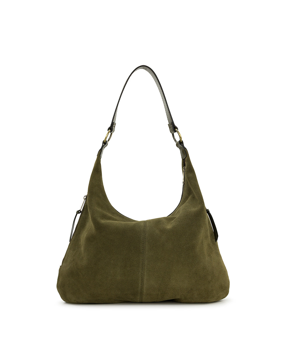 Female - Esther Hobo | Suede Leather | Olive - olive - by Patricia Nash - View 2 of 4