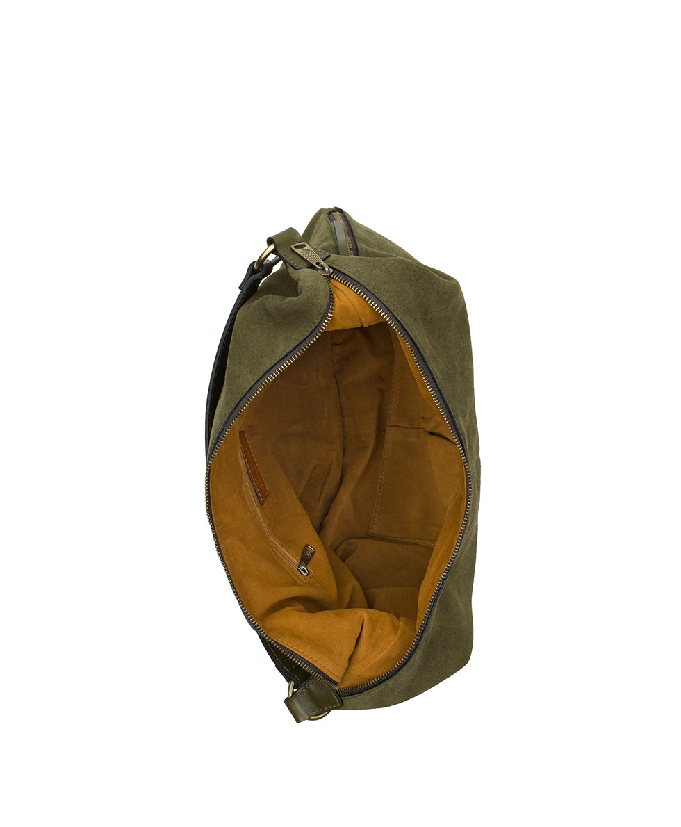 Female - Esther Hobo | Suede Leather | Olive - olive - by Patricia Nash - View 4 of 4