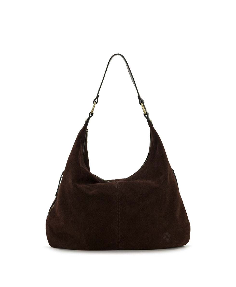 Female - Esther Hobo | Suede Leather | Chocolate - chocolate - by Patricia Nash - View 1 of 5