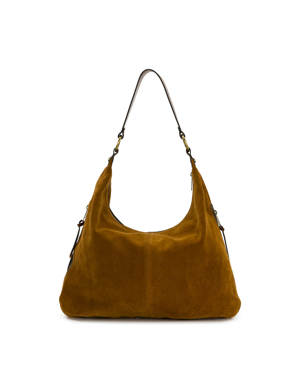 Female - Esther Hobo | Suede Leather | Cognac - cognac - by Patricia Nash - View 3 of 5