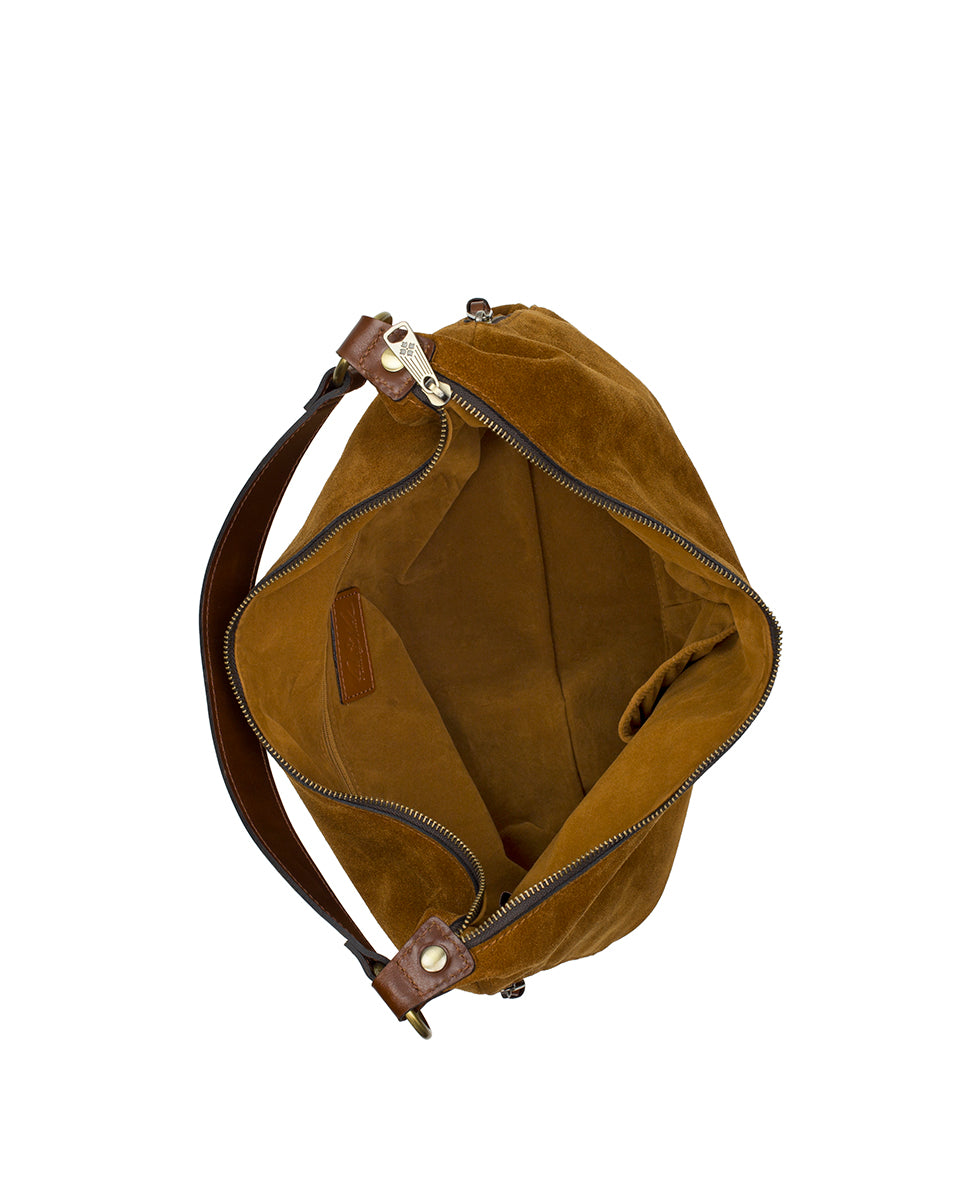 Female - Esther Hobo | Suede Leather | Cognac - cognac - by Patricia Nash - View 5 of 5