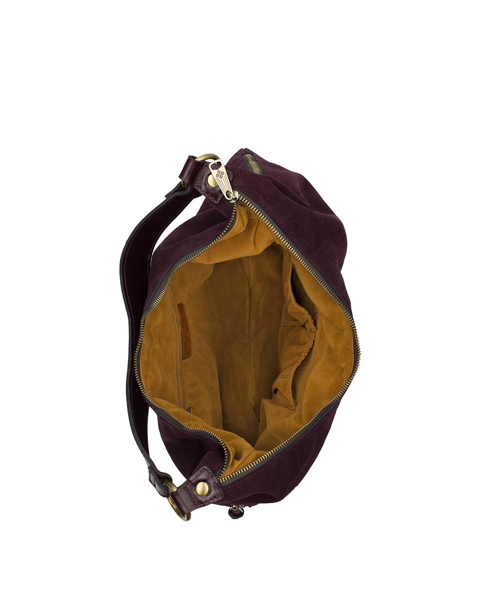 Female - Esther Hobo | Suede Leather | Plum - plum - by Patricia Nash - View 5 of 5