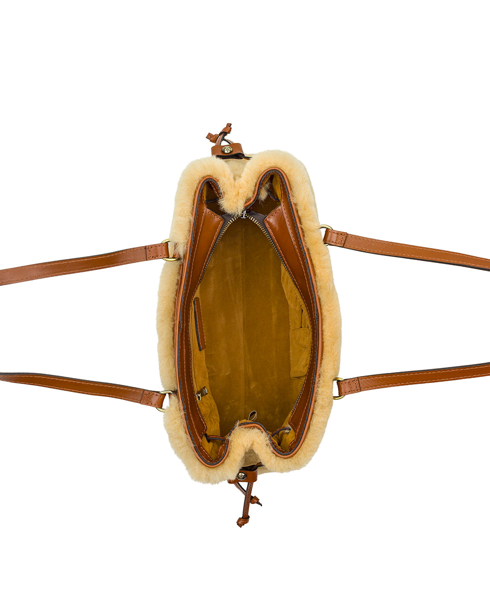 Female - Linnea Shoulder Bag With Hang Off | Sherpa | Natural - natural - by Patricia Nash - View 5 of 8