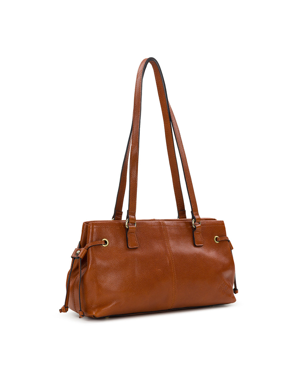 Female - Linnea Shoulder Bag | Rugged Natural Grain | Cognac - cognac - by Patricia Nash - View 3 of 4