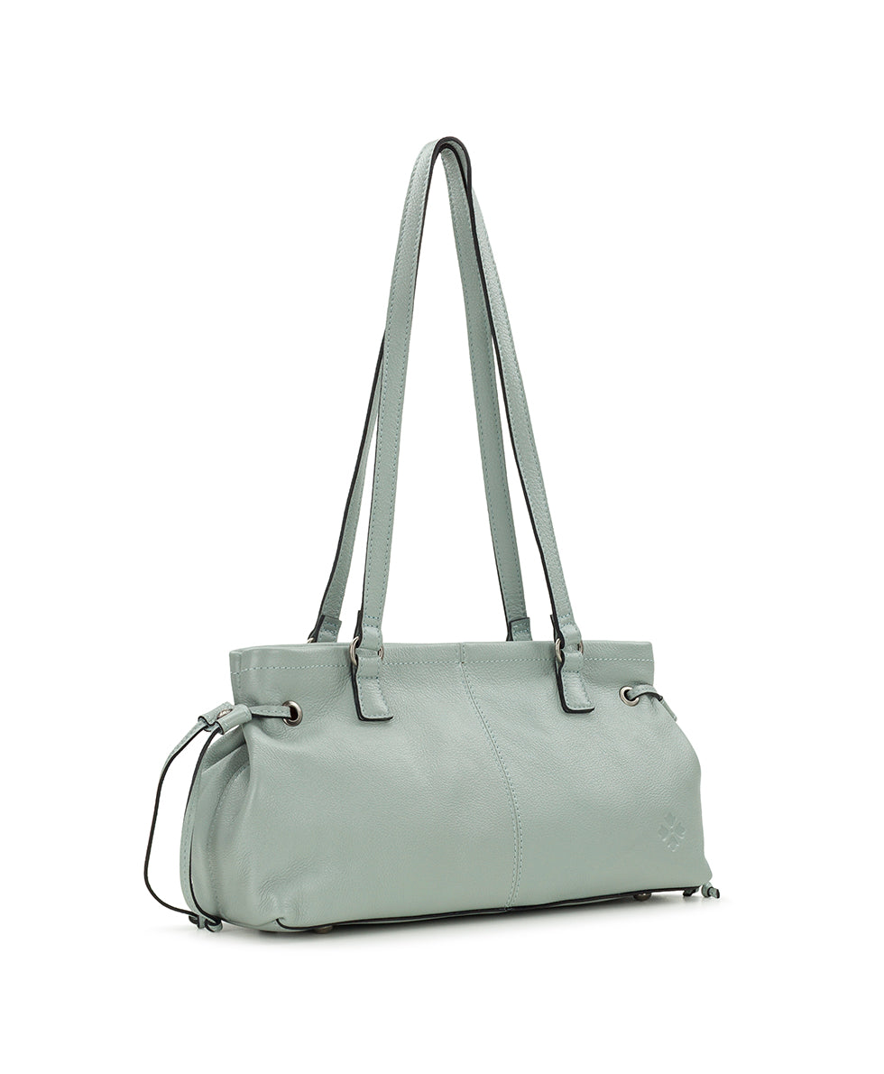 Female - Linnea Shoulder Bag | Rugged Natural Grain | Nordic Blue - cognac - by Patricia Nash - View 3 of 4